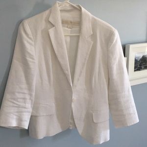 Boston Proper white linen jacket summer 12 new